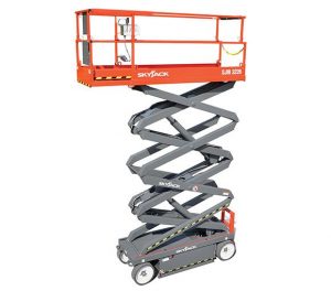 A scissor lift for hire in Cairns