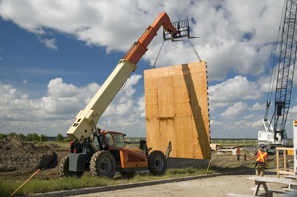 Telehandler On A Construction Site