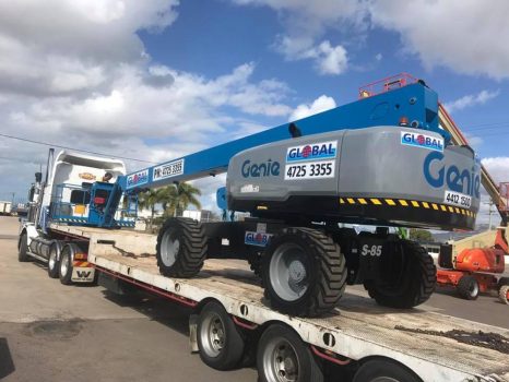 A boom lift on the road in Cairns